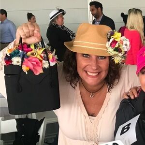 “Binocular case” bag AND matching fedora! Adorable and one of a kind!